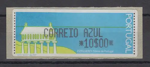 Portugal 1995 ATM Epigueiro mit Punktleiste Wert AZUL 10$  Mi.-Nr. 4 Z2 ** 