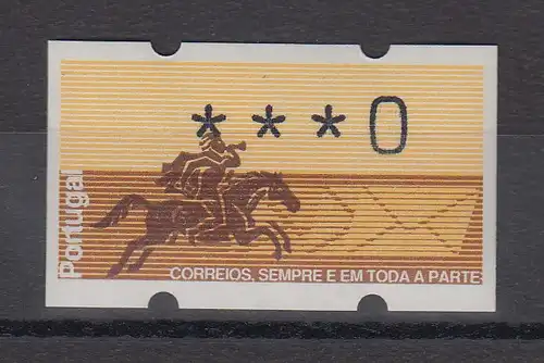 Portugal 1990 ATM Postreiter Mi.-Nr. 2.2  Nulldruck ** 