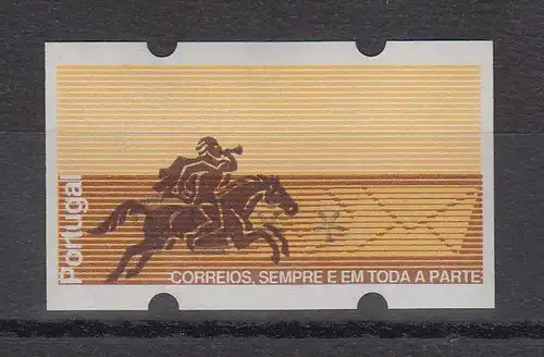 Portugal 1990 ATM Postreiter Mi.-Nr. 2.2  Werteindruck kopfstehend ** 