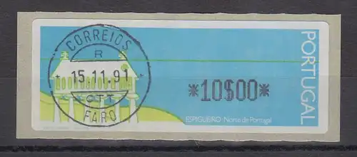 Portugal 1991 ATM Espigueiro Mi.-Nr. 3 Wert 10 mit ET-Tages-O FARO