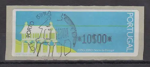 Portugal 1991 ATM Espigueiro Mi.-Nr. 3 Wert 10$ mit ET-So.-O PORTO