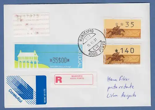 Portugal 1991 ATM Espigueiro Mi.-Nr. 3 Wert 35$ MIF mit Postreiter-ATM In.-R-Bf.