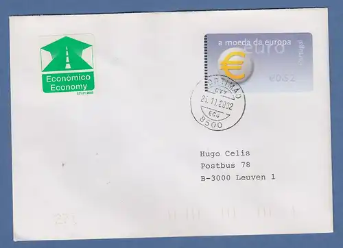 Portugal 2002 ATM €-Einführung NewVision Mi-Nr 40.3 Z1 Wert 0,52 auf FDC nach B