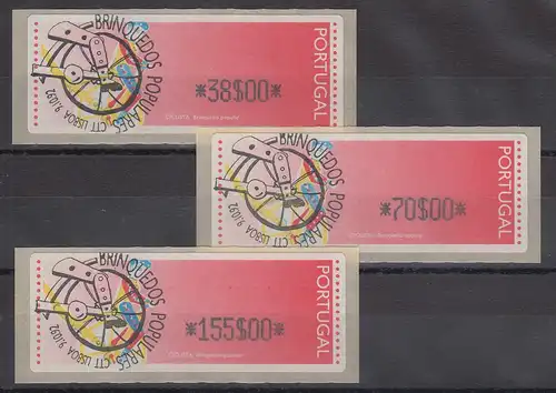 Portugal 1992 ATM Ciclista Mi.-Nr. 6 Satz 38-70-155 mit ET-O