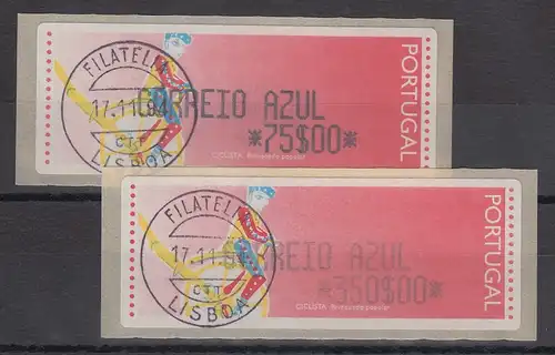 Portugal 1994 ATM Ciclista Mi.-Nr. 6 Z2 Satz 75 - 350 mit ET-O FILATELIA LISBOA