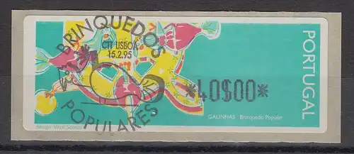 Portugal 1995 ATM Galinhas Mi.-Nr. 9 Z1 Wert 40 mit ET-O 15.2.95