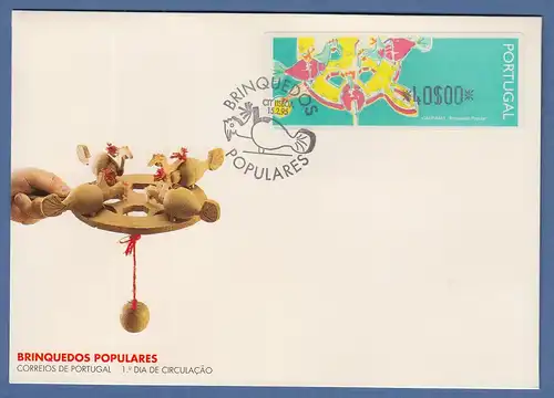 Portugal 1995 ATM Galinhas Mi.-Nr. 9 Z1 Wert 40 mit ET-O 15.2.95 auf offiz. FDC