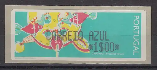 Portugal 1995 ATM Galinhas Mi-Nr. 9 Z2 AZUL Wert 1$00 ** 