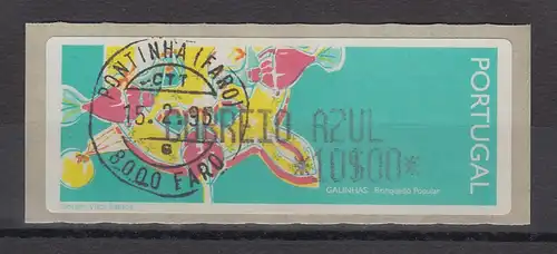 Portugal 1995 ATM Galinhas Mi-Nr. 9 Z2 AZUL Wert 10$00 mit ET-O