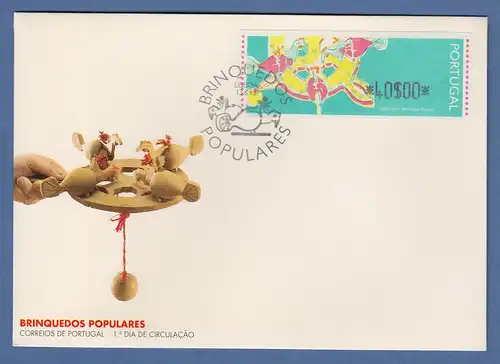 Portugal 1995 ATM Galinhas mit Punkten Mi.-Nr. 11 Z1 Wert 40 auf FDC