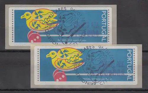 Portugal 1996 ATM Passarinho Mi.-Nr. 13.1.1 Z2 Satz AZUL 75/350 mit ET-O