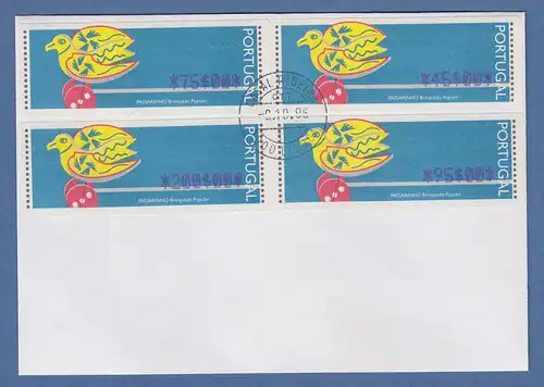 Portugal 1996 ATM Passarinho Mi.-Nr. 13.1.1 Z1 Satz 45-75-95-200 auf blanco-FDC