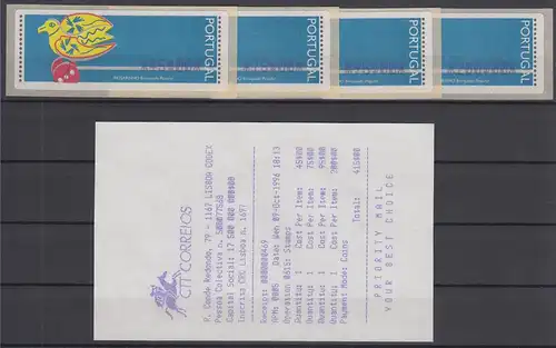 Portugal 1996 ATM Passarinho Mi.-Nr. 13.1.1 Z1 Satz 45-75-95-200 ** ET-AQ engl.