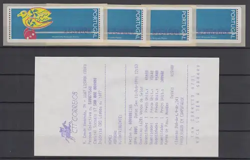 Portugal 1996 ATM Passarinho Mi.-Nr. 13.1.1 Z1 Satz 45-75-95-200 ** mit AQ port.