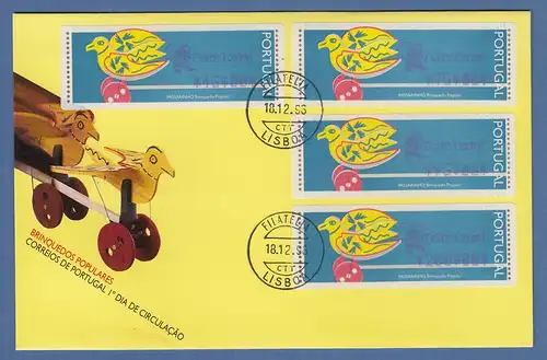 Portugal 1996 ATM Passarinho Mi-Nr 13.1.2 Z1 Feliz Natal Satz 45-75-95-200 FDC