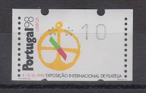 Portugal 1997 ATM PORTUGAL'98 Mi.-Nr. 16 Z1 Wert 10 **