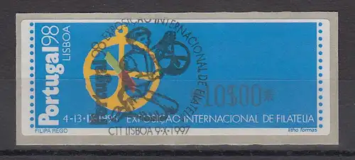 Portugal 1997 ATM PORTUGAL'98 Mi.-Nr. 17.2 Z1 Wert 10 mit ET-O 