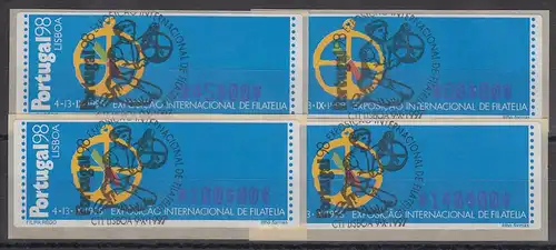 Portugal 1997 ATM PORTUGAL'98 Mi.-Nr. 17.1 Z1 Satz 45-80-100-140 mit ET-O 