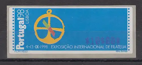 Portugal 1997 ATM PORTUGAL'98 Mi.-Nr. 17.1 Z1 Wert 10 ** 