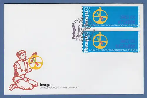Portugal 1997 ATM PORTUGAL'98 Mi.-Nr. 17.1 Z2 Satz AZUL 75-350 auf offiz. FDC