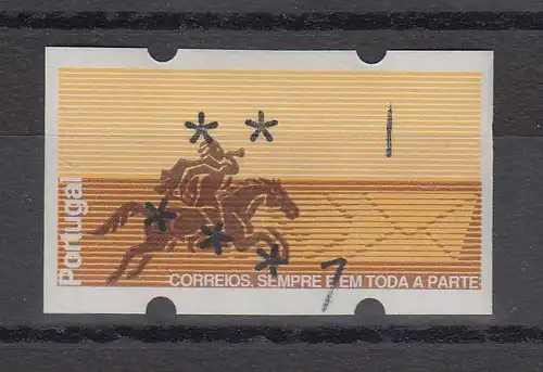 Portugal 1990 ATM Postreiter Mi.-Nr. 2 Doppeldruck ** 