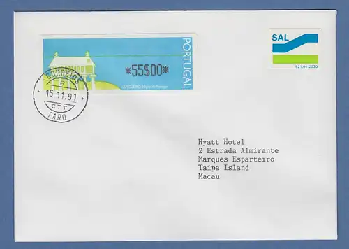 Portugal 1991 ATM Espigueiro Mi.-Nr. 3 Wert 55$00 auf SAL-FDC, ET-O FARO