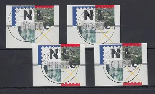Niederlande ATM Mi.-Nr. 2.1 Typ FRAMA Satz 10-70-80-100 mit ET-O GRONINGEN
