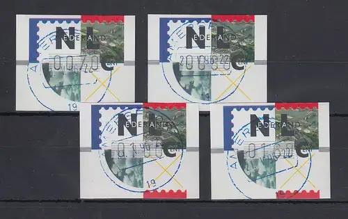 Niederlande ATM Mi.-Nr. 2.1 Typ FRAMA Satz 70-80-100-160 mit ET-O AMERSFOORT