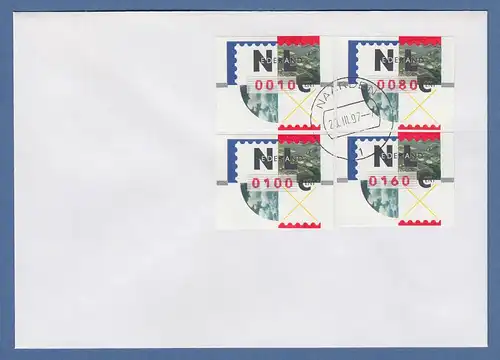 Niederlande ATM Mi.-Nr. 2.2 Typ NAGLER Satz 10-80-100-160 auf FDC, ET-O NAARDEN