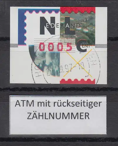 Niederlande ATM Mi.-Nr. 2.2 Typ NAGLER Kleinwert 0005 mit ZN, ET-O HOUTEN 
