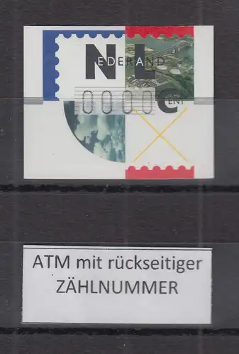 Niederlande ATM Mi.-Nr. 2.1 Typ FRAMA Nulldruck 0000 mit rücks. Zählnummer **