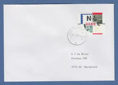 Niederlande ATM Mi.-Nr. 2.2 Typ NAGLER Wert 0080 auf FDC, O HOUTEN