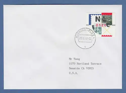 Niederlande ATM Mi.-Nr. 2.2 Typ NAGLER Wert 00120 auf FDC, O MOERDIJK