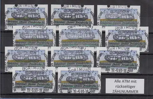 ATM Sanssouci Klüssendorf Mi.-Nr. 2.1.1 TS2 10-700 mit ET-Sonderstempel DORTMUND