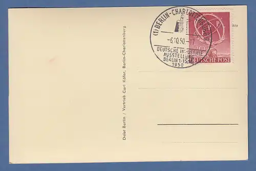 Berlin 1950, Industrie-Ausstellung ERP-Hilfe Mi.-Nr. 71 auf Ausstellungs-Karte 