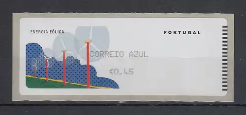 Portugal 2006 ATM Wind-Energie Monétel Mi-Nr 55.2 Wert AZUL 45 postfrisch **