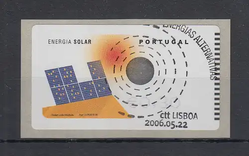 Portugal 2006 ATM Solar-Energie SMD Mi-Nr 54.1 Z1 Wert 0,30 mit ET-O 