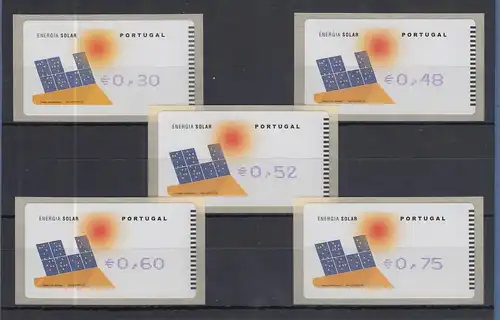 Portugal 2006 ATM Solar-Energie Amiel Mi-Nr 54.2 Z1 Satz 30-48-52-60-75 ** 