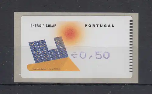 Portugal 2006 ATM Solar-Energie Amiel Mi.-Nr. 54.2 Z1 Wert 0,50 ** 