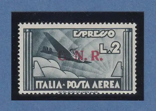 Italien Militärpost Nationalgarde G.N.R. Flugpostmarke Mi-Nr. 43 I ** mit ATTEST