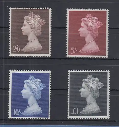Großbritannien 1969 Freimarken Queen Elizabeth Mi.-Nr. 507-510 Satz 4 Werte ** 