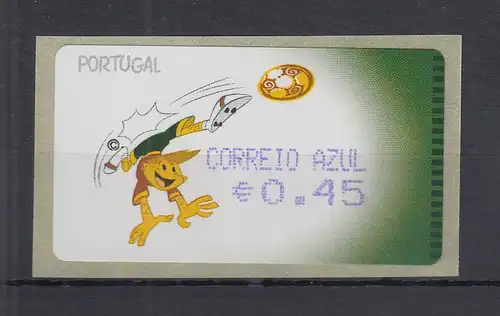 Portugal 2004 ATM Fussball-EM Amiel Mi.-Nr. 44.2.2 Wert Azul 0,45 **