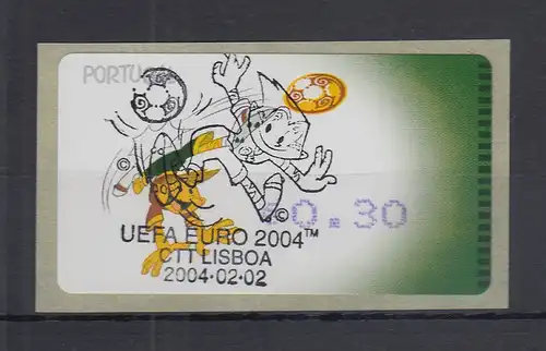 Portugal 2004 ATM Fussball-EM Amiel Mi.-Nr. 44.2.2 Wert 0,30 ET-O