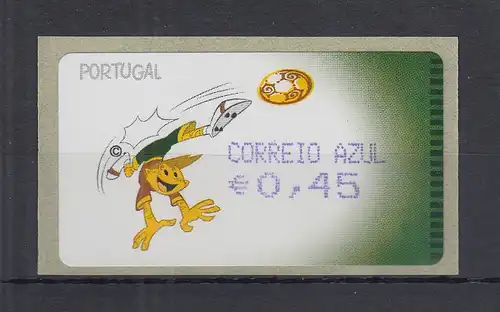 Portugal 2004 ATM Fussball-EM Amiel Mi.-Nr. 44.2.1 Wert AZUL 45  **