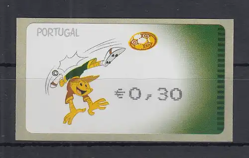 Portugal 2004 ATM Fussball-EM Amiel Mi.-Nr. 44.2.1 2 Wert 0,30 schwarz **
