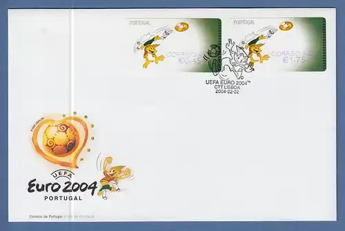 Portugal 2004 ATM Fussball-EM NewVision Mi.-Nr. 44.3 Satz AZUL 45-175 FDC