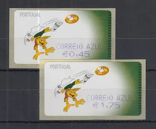 Portugal 2004 ATM Fussball-EM SMD Mi.-Nr. 44.1 Satz AZUL 45-175 **