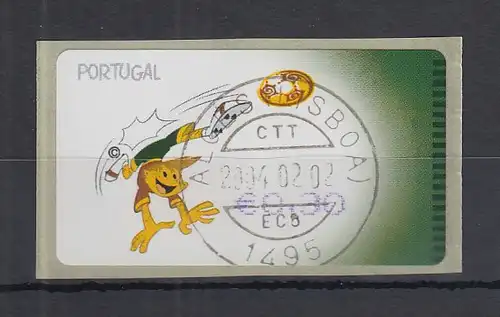 Portugal 2004 ATM Fussball-EM SMD Mi.-Nr. 44.1 Wert 0,30 mit ET-Tages-O