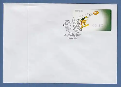 Portugal 2004 ATM Fussball-EM SMD Mi.-Nr. 44.1 Wert 0,30 auf FDC