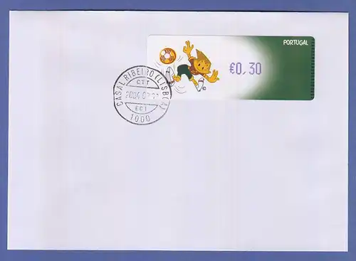 Portugal 2004 ATM Fussball-EM Monétel Mi.-Nr. 45 Wert 0,30 VIOLETT auf FDC